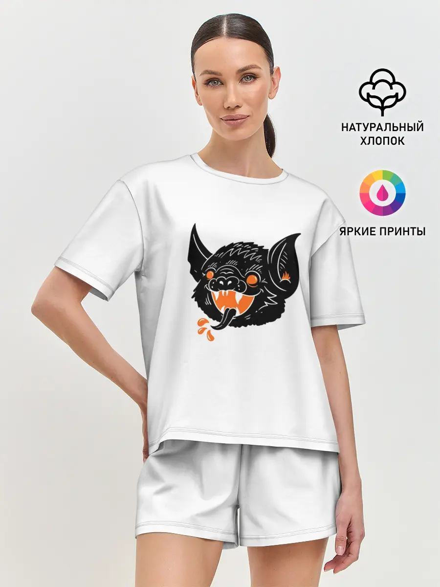 Женская пижама с шортами / Черная Летучая Мышь