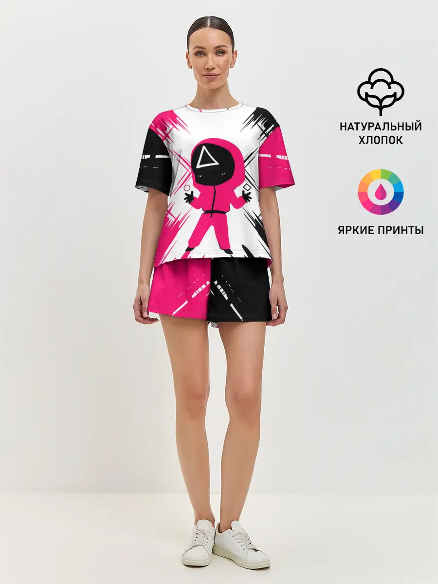 Женская пижама с шортами / SQUID GAME | ИГРА В КАЛЬМАРА | треугольник.