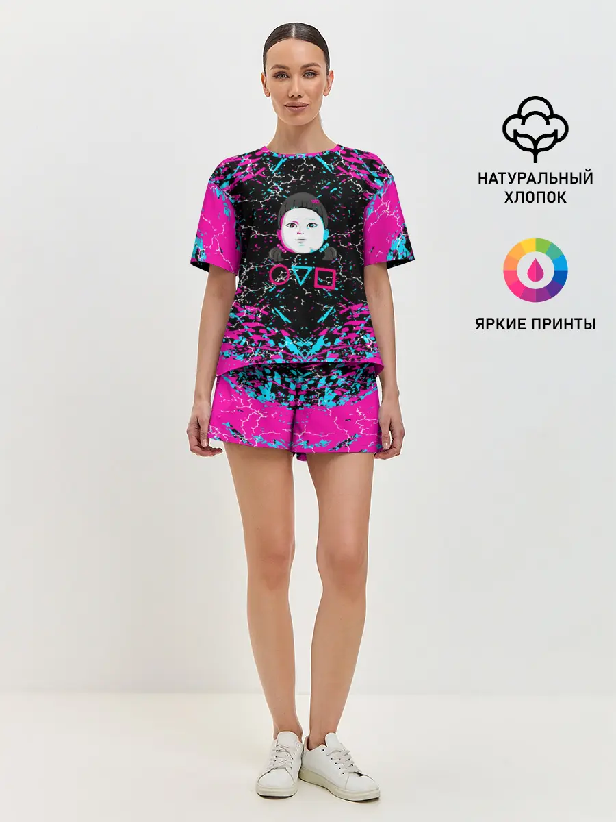 Женская пижама с шортами / SQUID GAME | ИГРА В КАЛЬМАРА | КУКЛА.