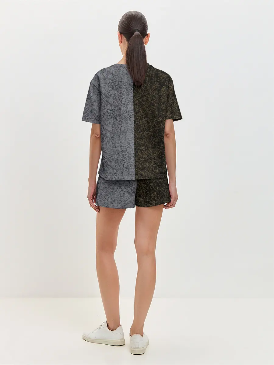 Женская пижама с шортами / Полярность металлических цветов