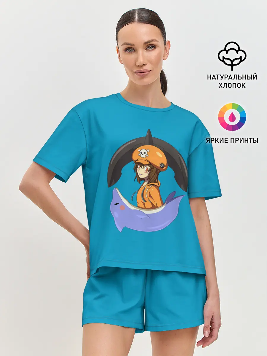 Женская пижама с шортами / Мэй с дельфином