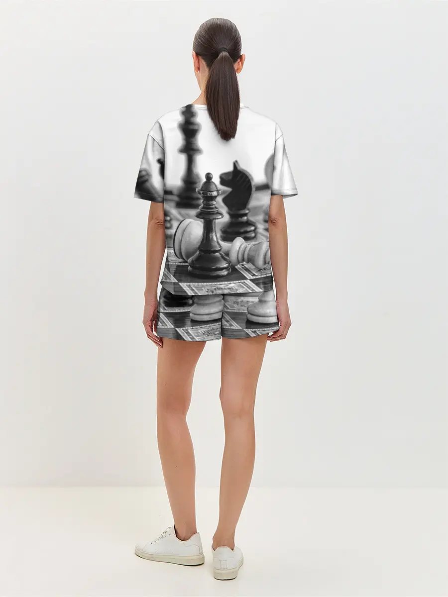 Женская пижама с шортами / Шах и мат Шахматы