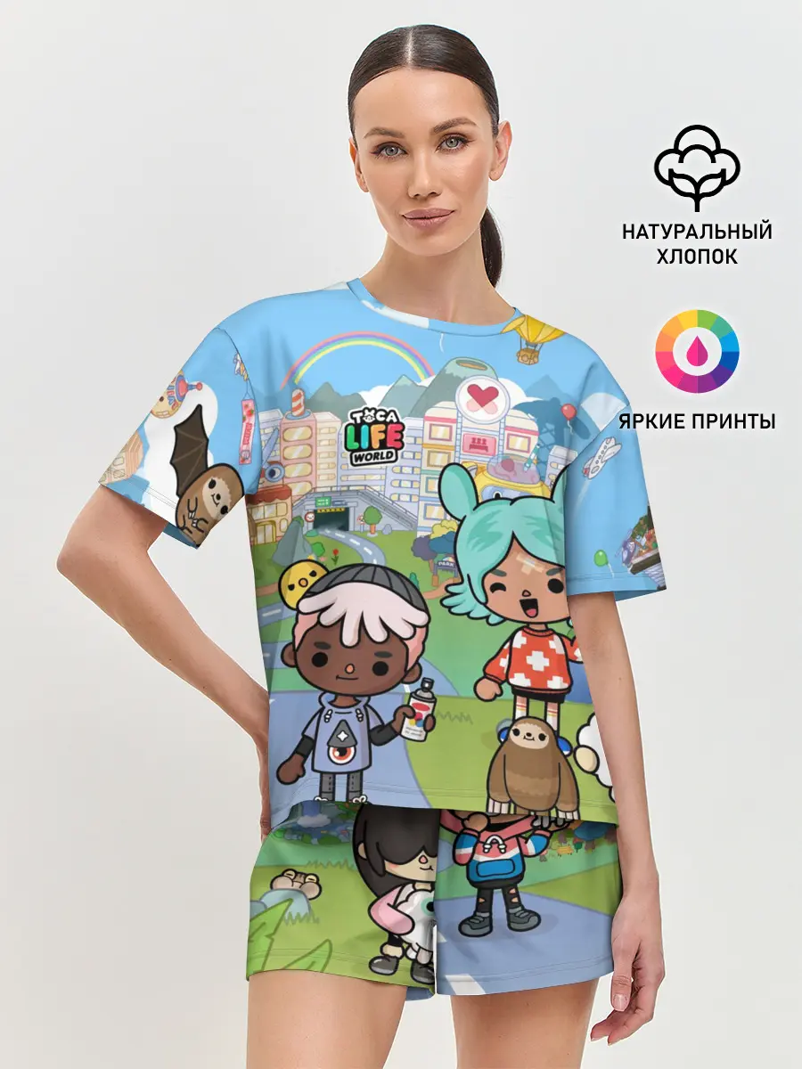 Женская пижама с шортами / Toca Boca | Мир