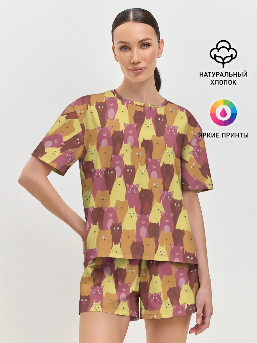 Женская пижама с шортами / BEAUTIFUL CATS