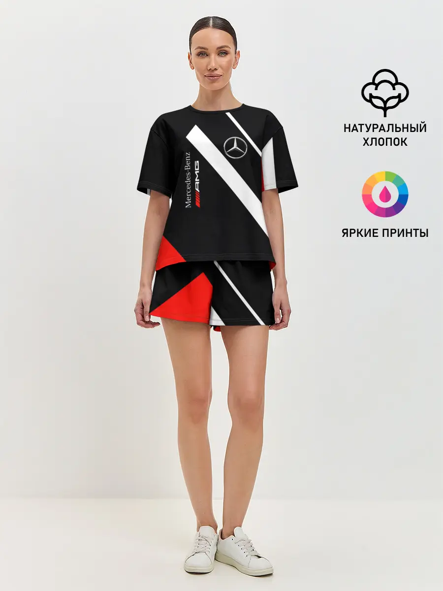 Женская пижама с шортами / Mercedes-AMG | Мерседес-АМГ