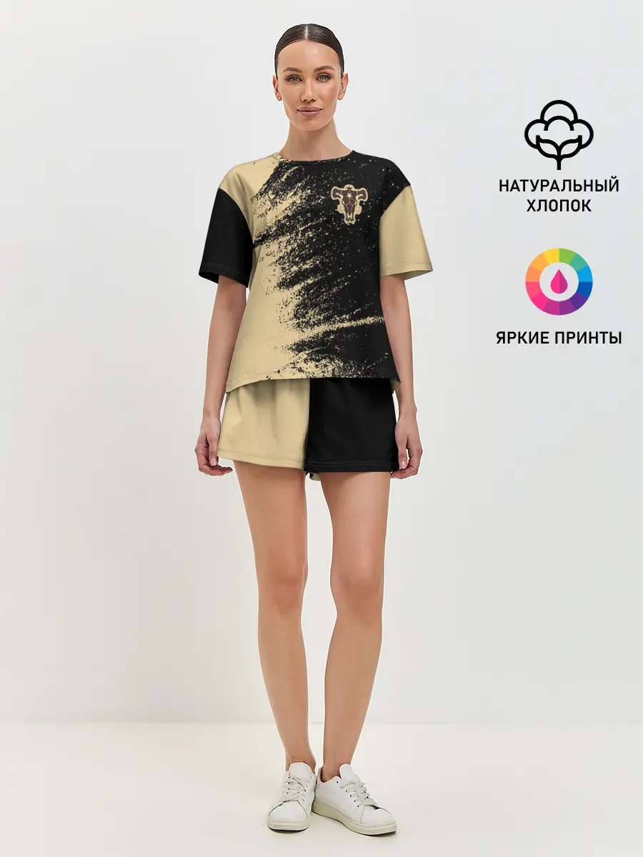 Женская пижама с шортами / Black clover bull.