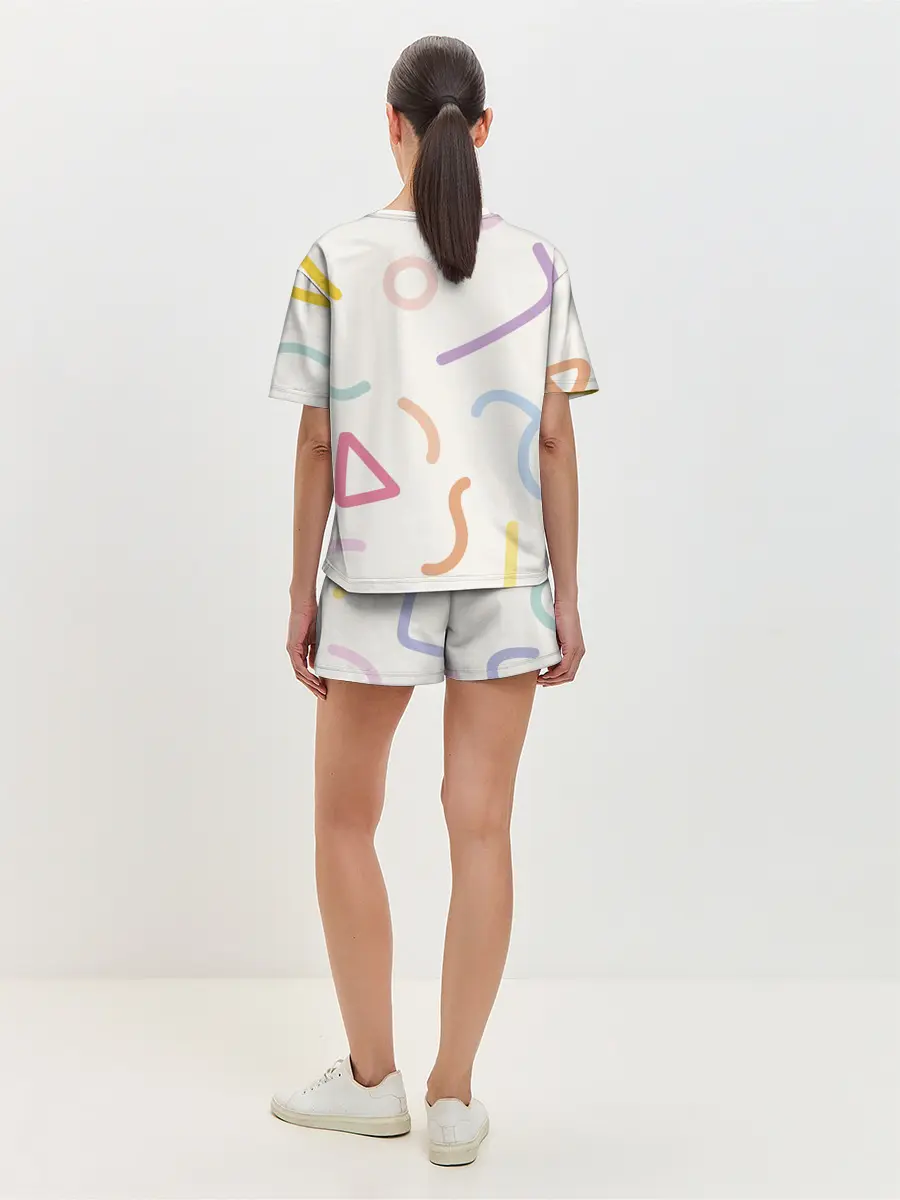 Женская пижама с шортами / Разные линии