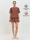 Женская пижама с шортами / Ёлочки