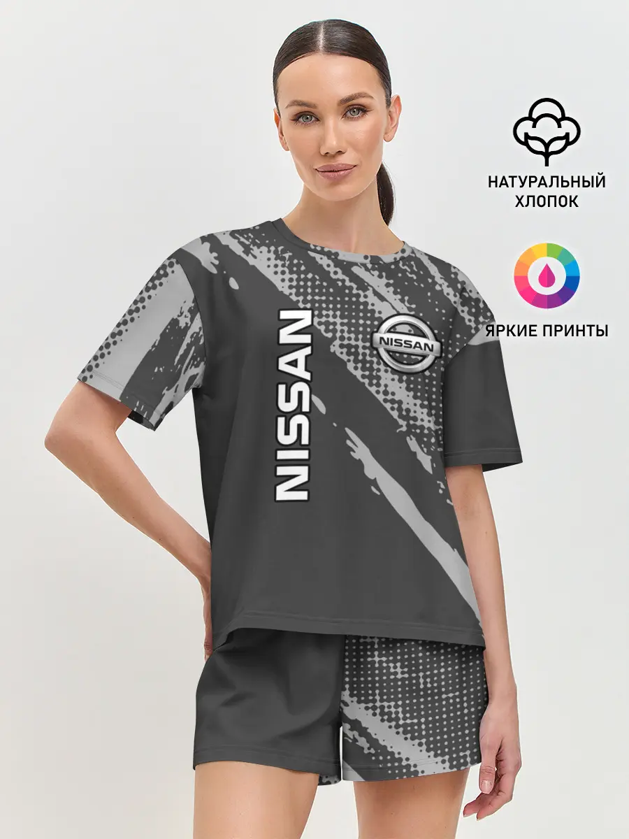 Женская пижама с шортами / Nissan Car / Ниссан