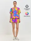 Женская пижама с шортами / Яркая абстракция космических красок