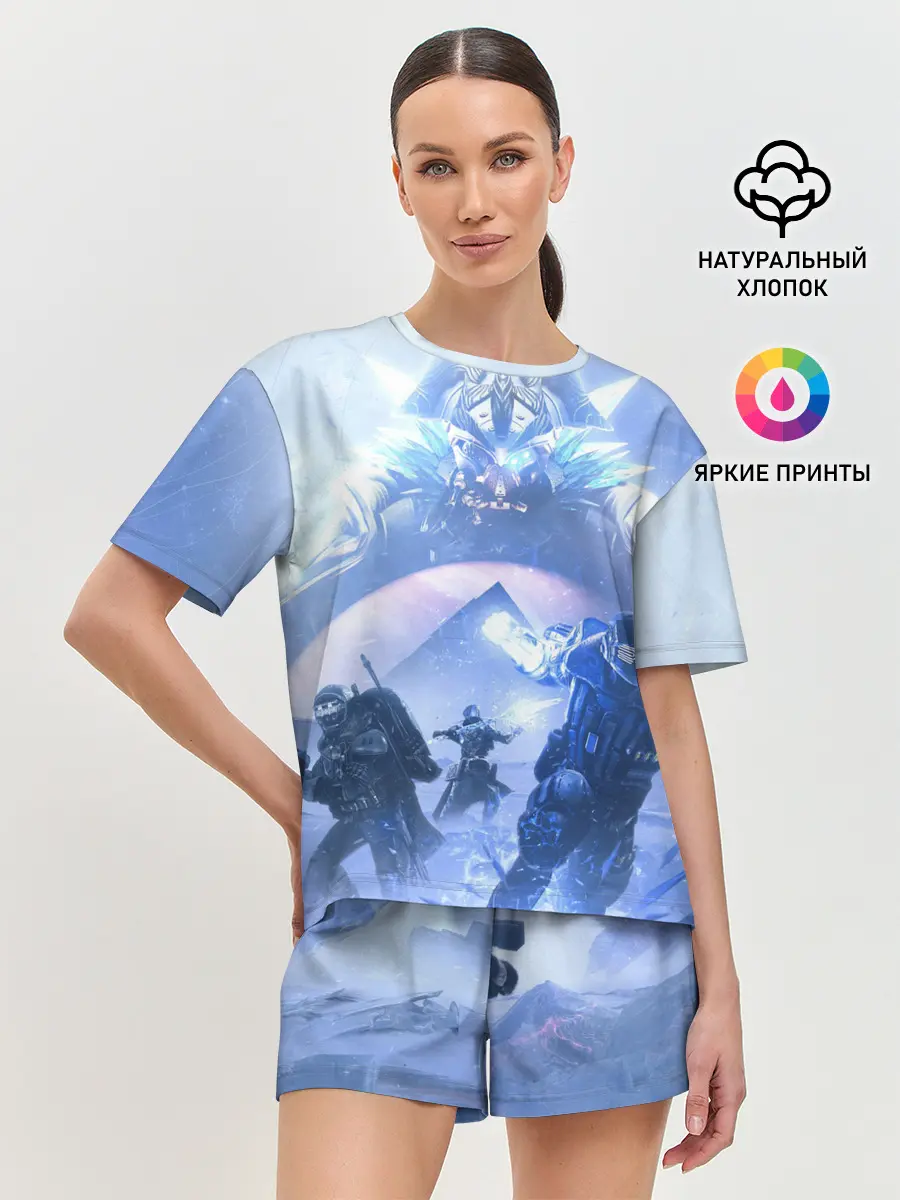 Женская пижама с шортами / DESTINY 2 ЛЕДЯНОЙ МАРС / СТРАЖИ