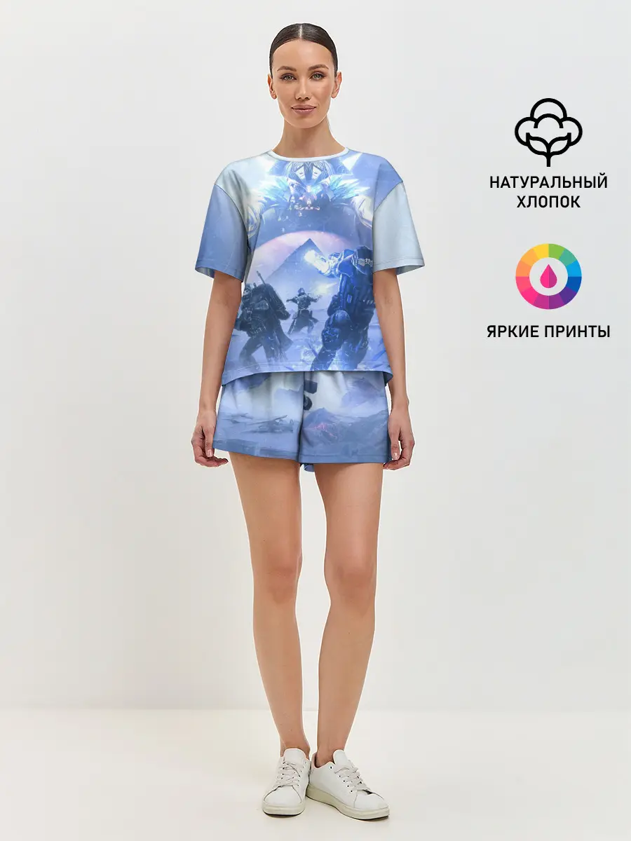 Женская пижама с шортами / DESTINY 2 ЛЕДЯНОЙ МАРС / СТРАЖИ