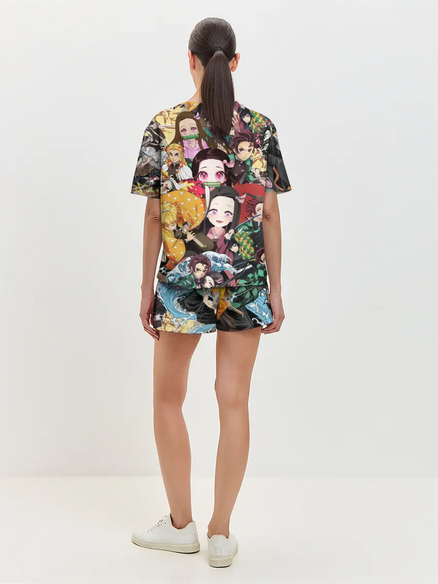 Женская пижама с шортами / КЛИНОК РАССЕКАЮЩИЙ СТИКЕРБОМБИНГ