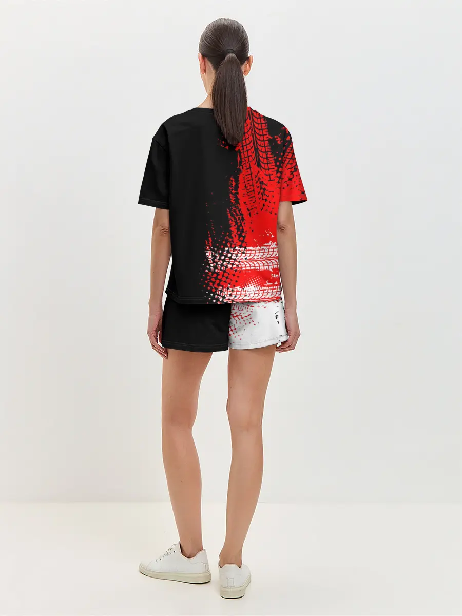 Женская пижама с шортами / Тойота Тундра следы шин