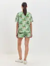 Женская пижама с шортами / Комнатные цветы
