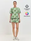 Женская пижама с шортами / Комнатные цветы