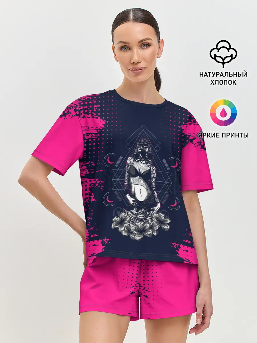 Женская пижама с шортами / ДЕВУШКА С ТАТУ | ПОСТАПОКАЛИПСИС