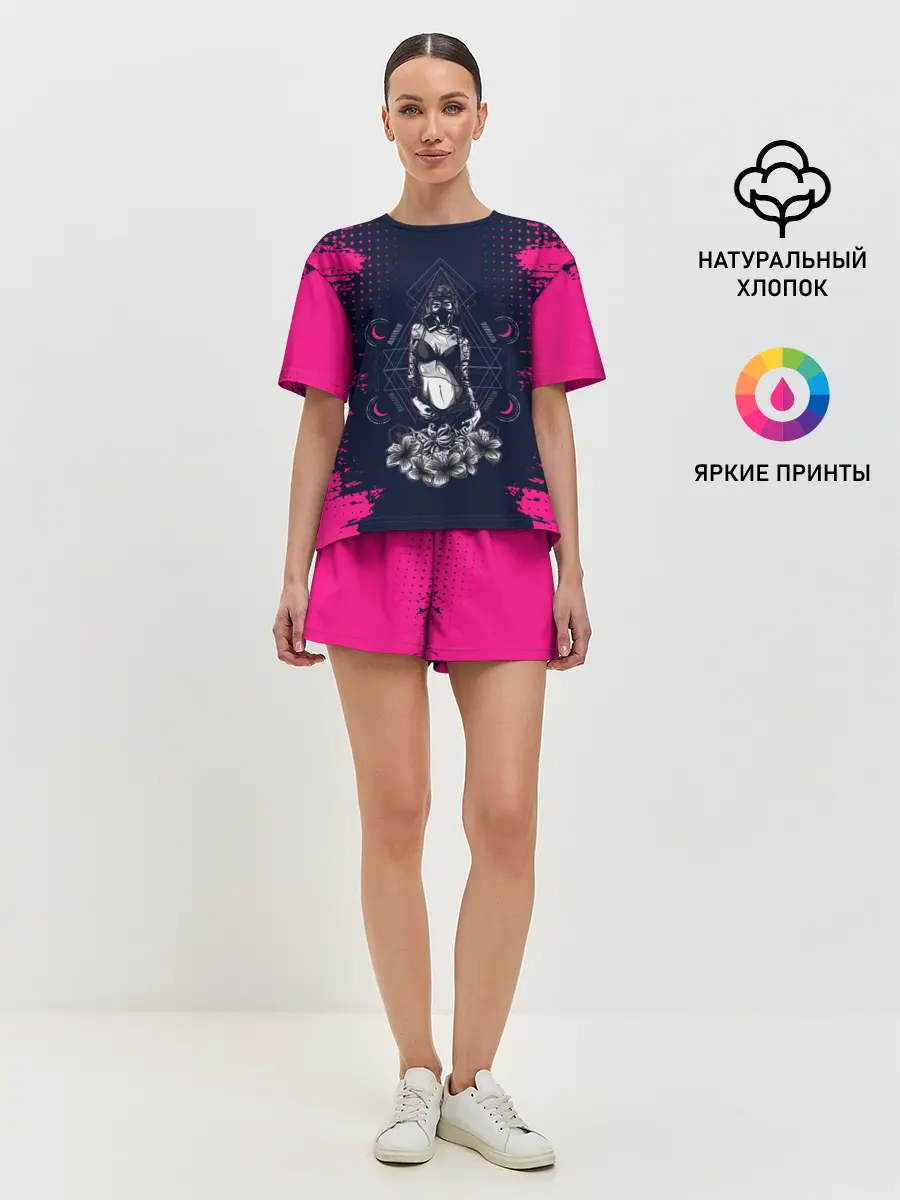 Женская пижама с шортами / ДЕВУШКА С ТАТУ | ПОСТАПОКАЛИПСИС