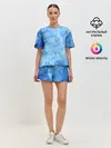 Женская пижама с шортами / Красочная синева