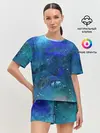 Женская пижама с шортами / Космическое облако
