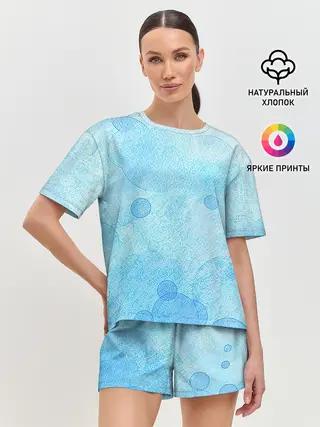 Женская пижама с шортами / Пузыри воздуха