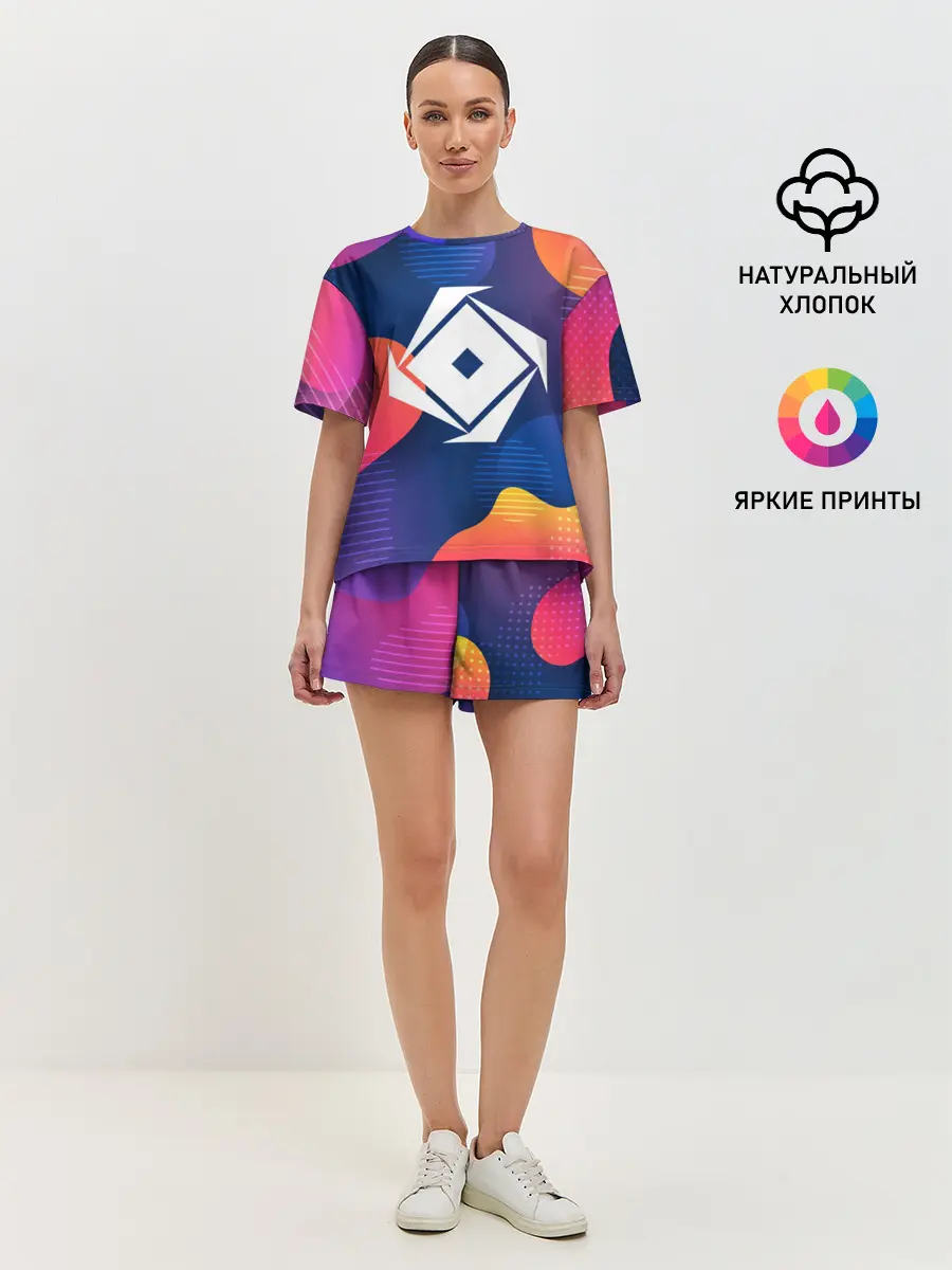 Женская пижама с шортами / РОБЛОКС ЛОГО | LOGO