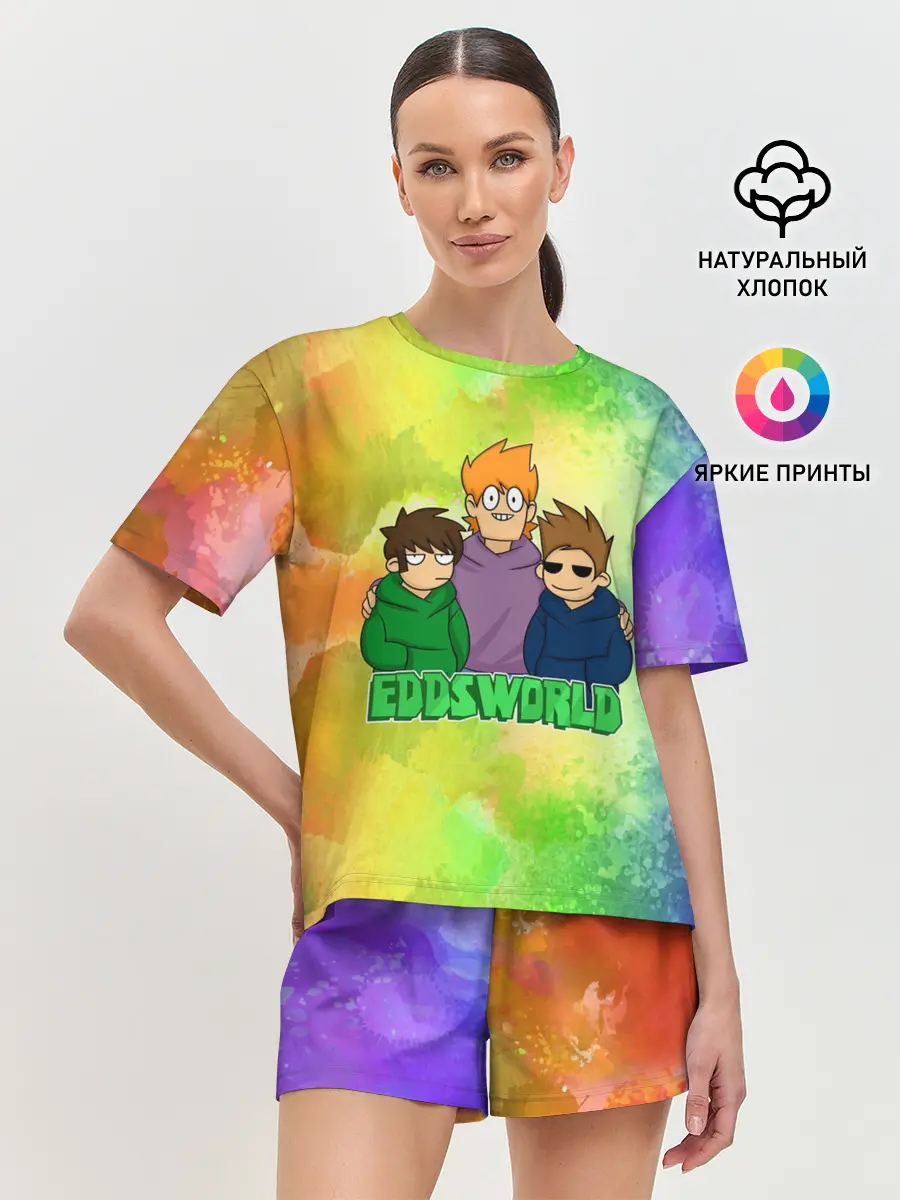 Женская пижама с шортами / EDDSWORLD 3