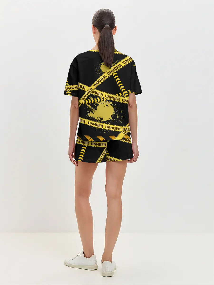 Женская пижама с шортами / Лента DANGER