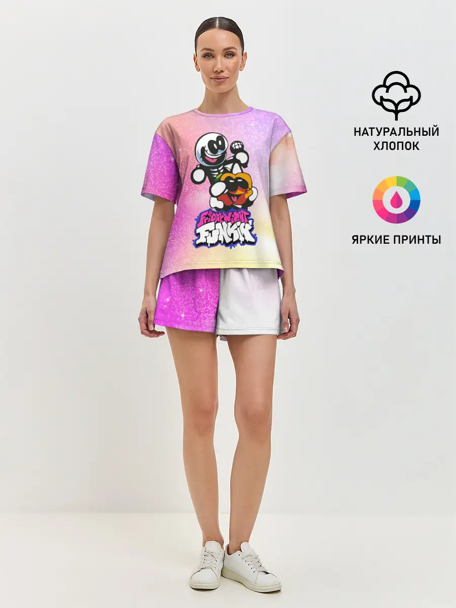 Женская пижама с шортами / Skid and Pump | Friday Night Funkin