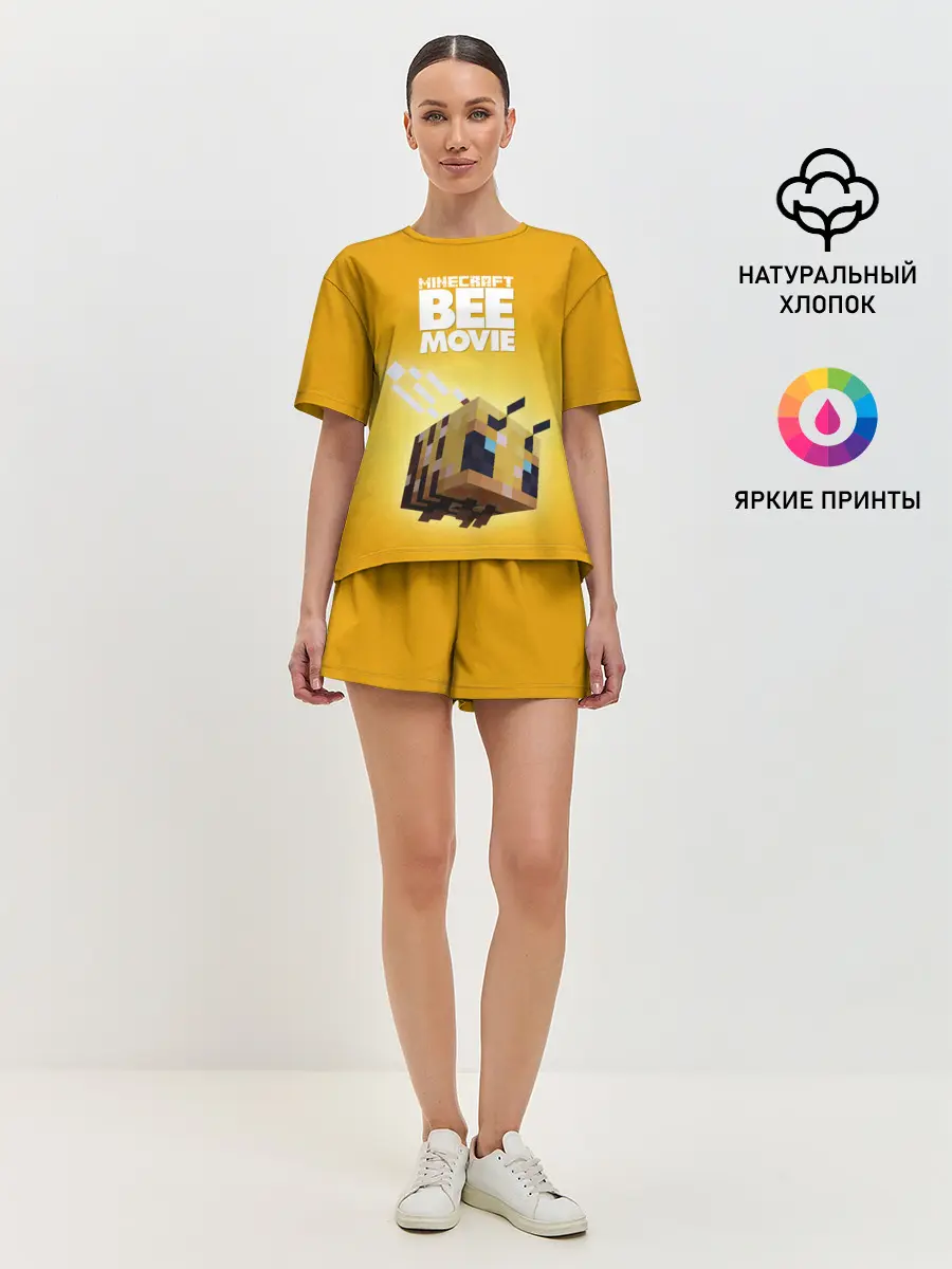 Женская пижама с шортами / BEE MOVIE Minecraft