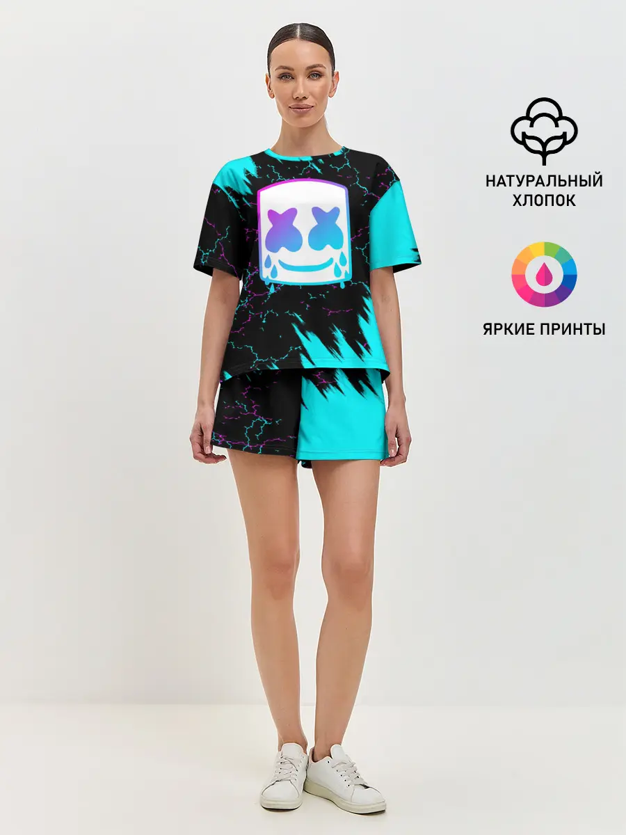Женская пижама с шортами / MARSHMELLO NEON: МАРШМЕЛЛО НЕОН.