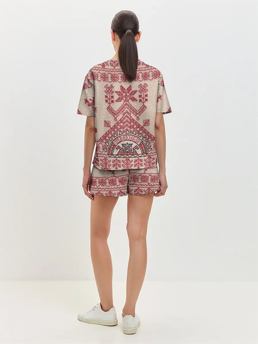 Женская пижама с шортами / Славянская вышивка | Узоры Руси