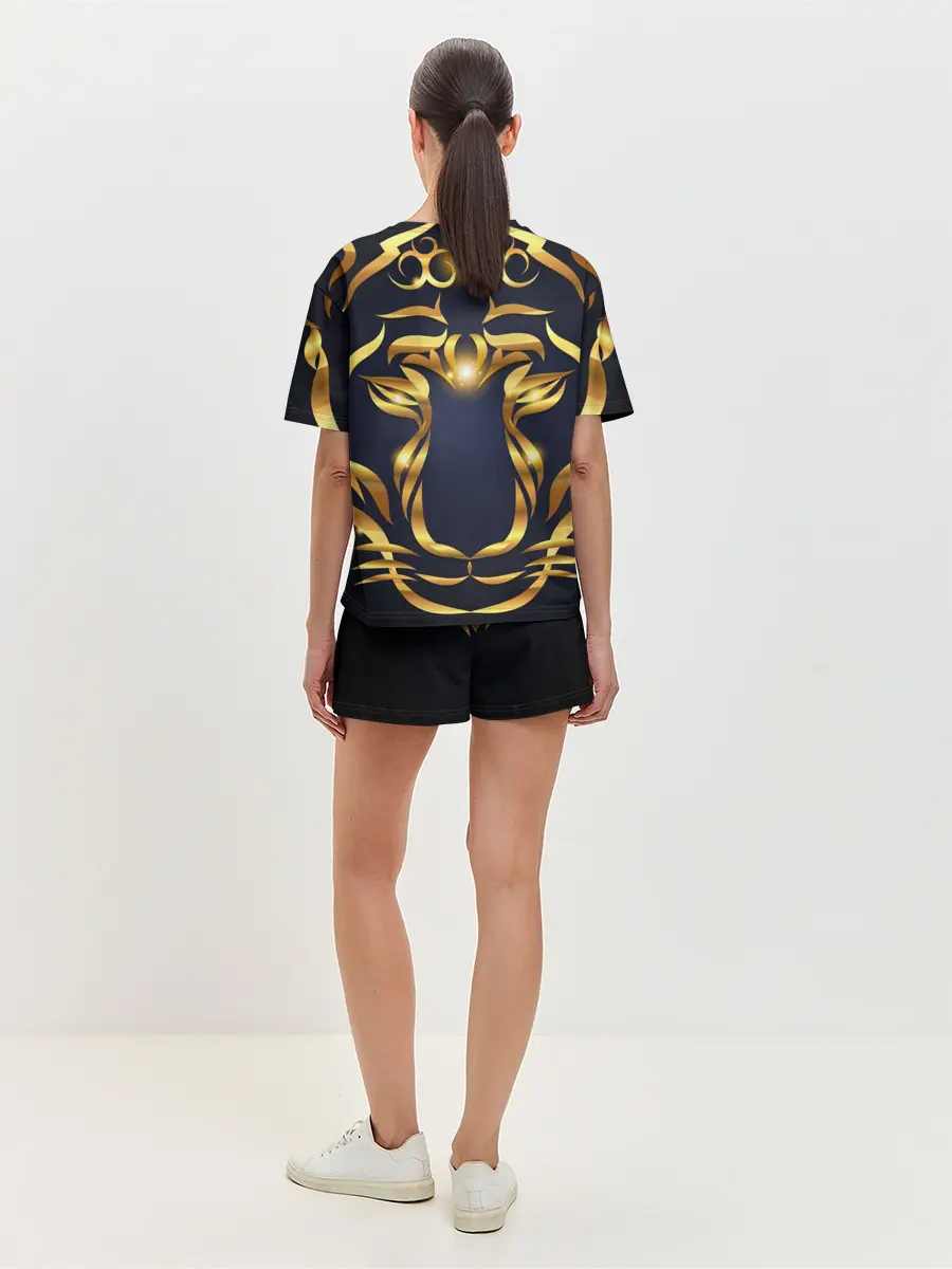 Женская пижама с шортами / Золотой символ года Тигр