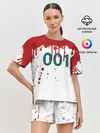 Женская пижама с шортами / ИГРА В КАЛЬМАРА ПЕРСОНАЖ 001 КРОВЬ