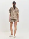 Женская пижама с шортами / Рисованный камень