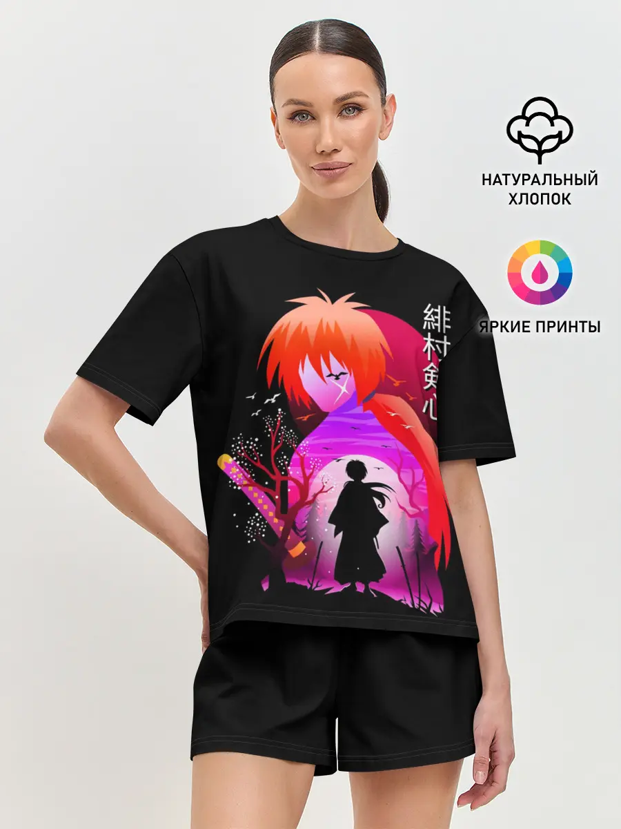 Женская пижама с шортами / Rurouni Kenshin / Бродяга Кэнсин