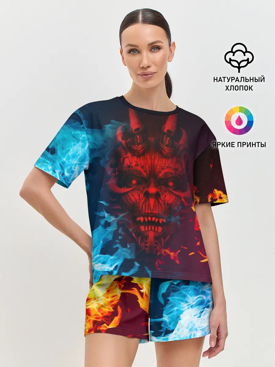 Женская пижама с шортами / Diablo Fire Ice