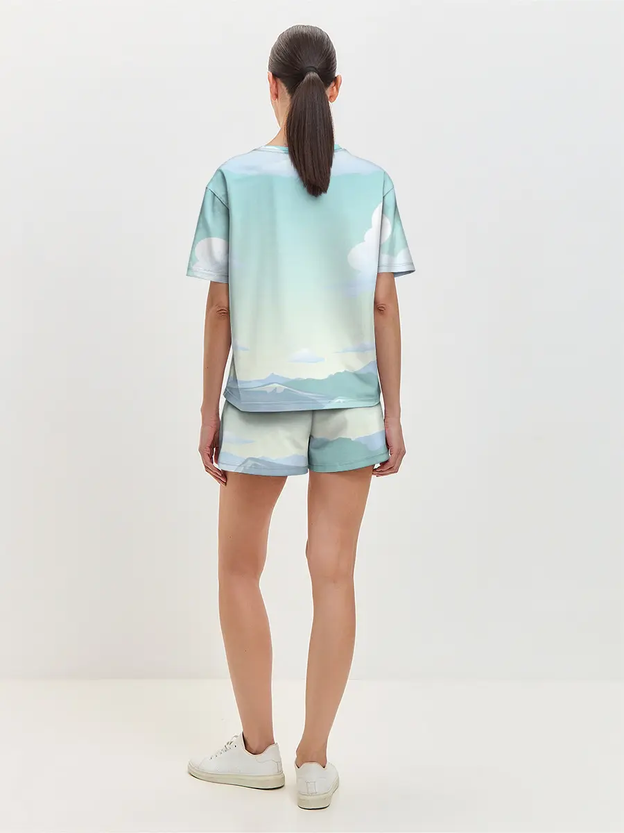 Женская пижама с шортами / Чистая природа