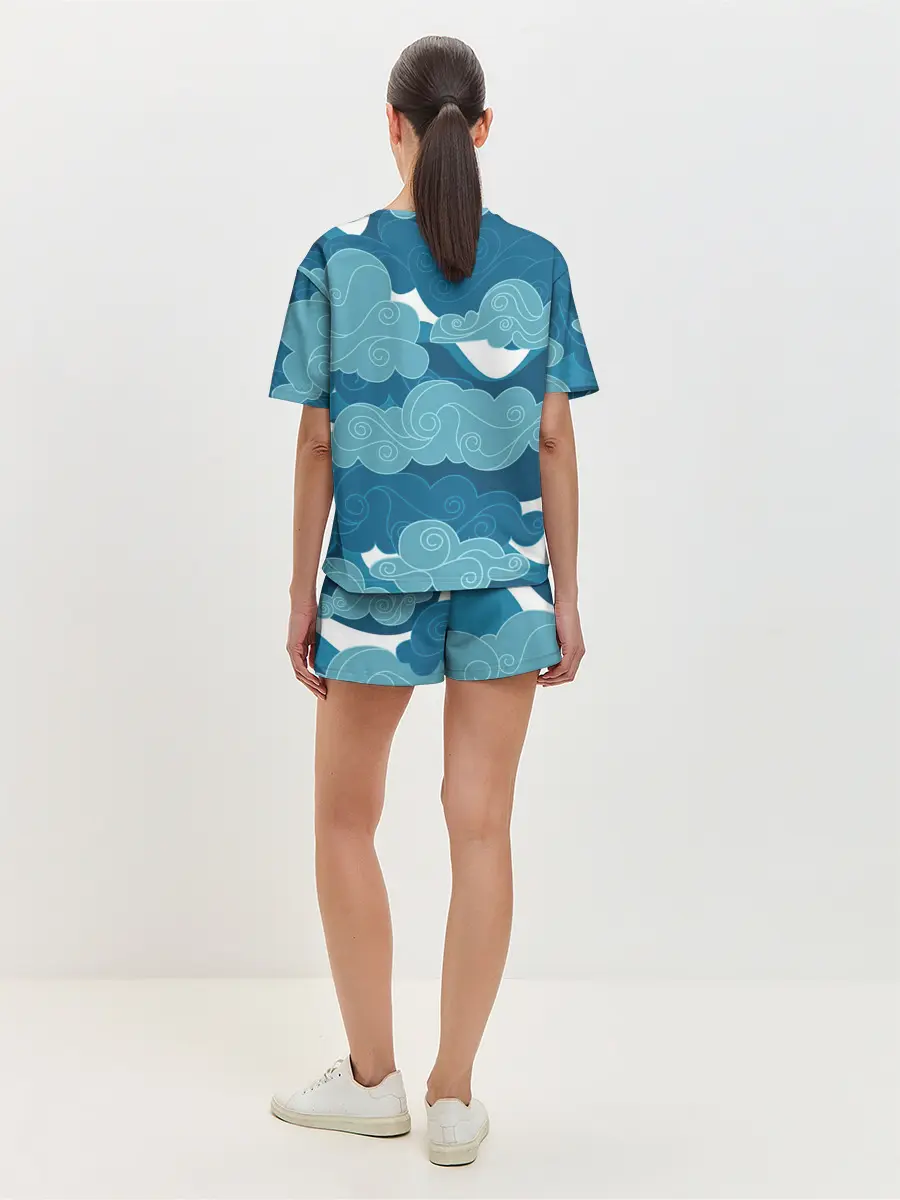 Женская пижама с шортами / Облака Греции