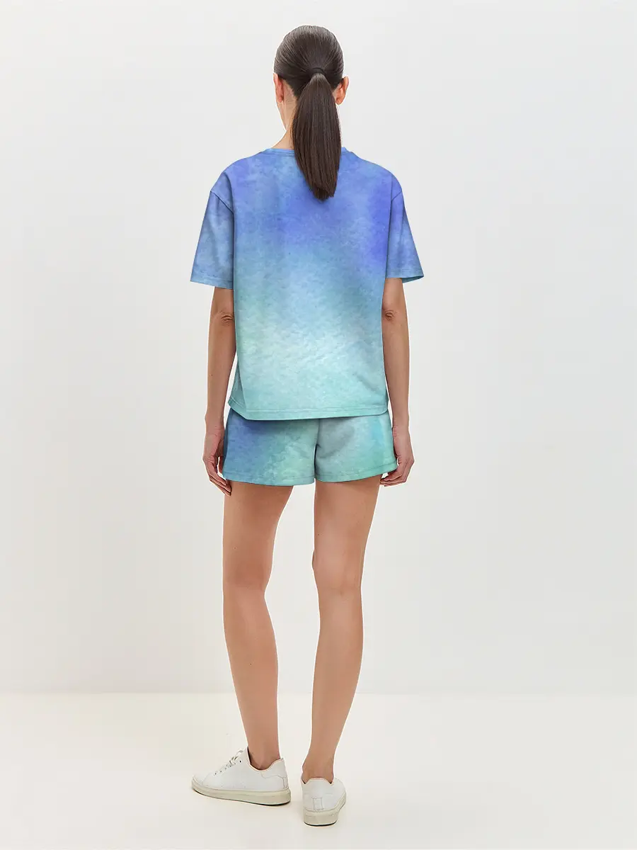 Женская пижама с шортами / Небесная синева