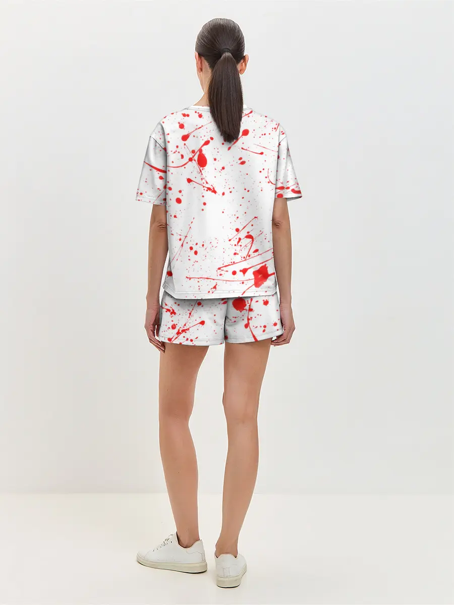 Женская пижама с шортами / BERSERK брызги краски