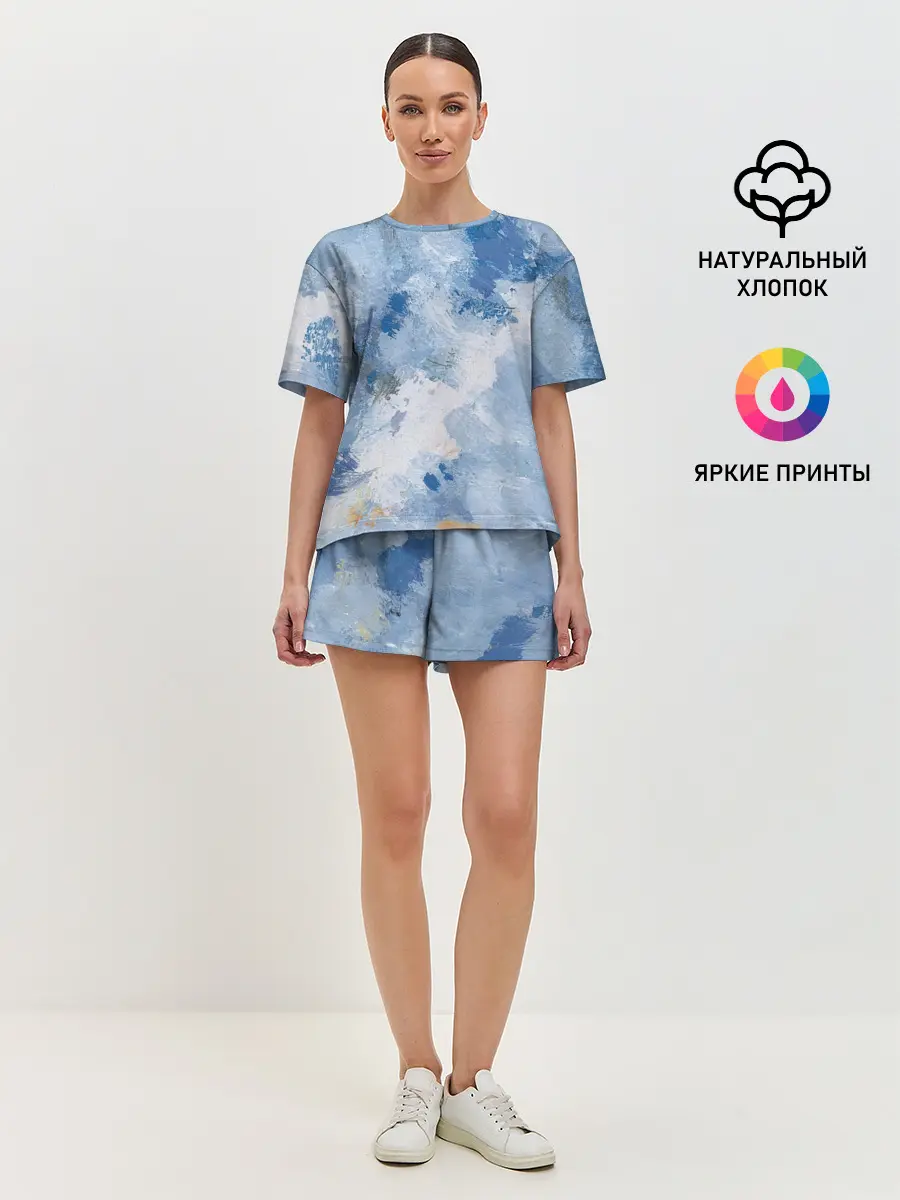 Женская пижама с шортами / Небесные мазки