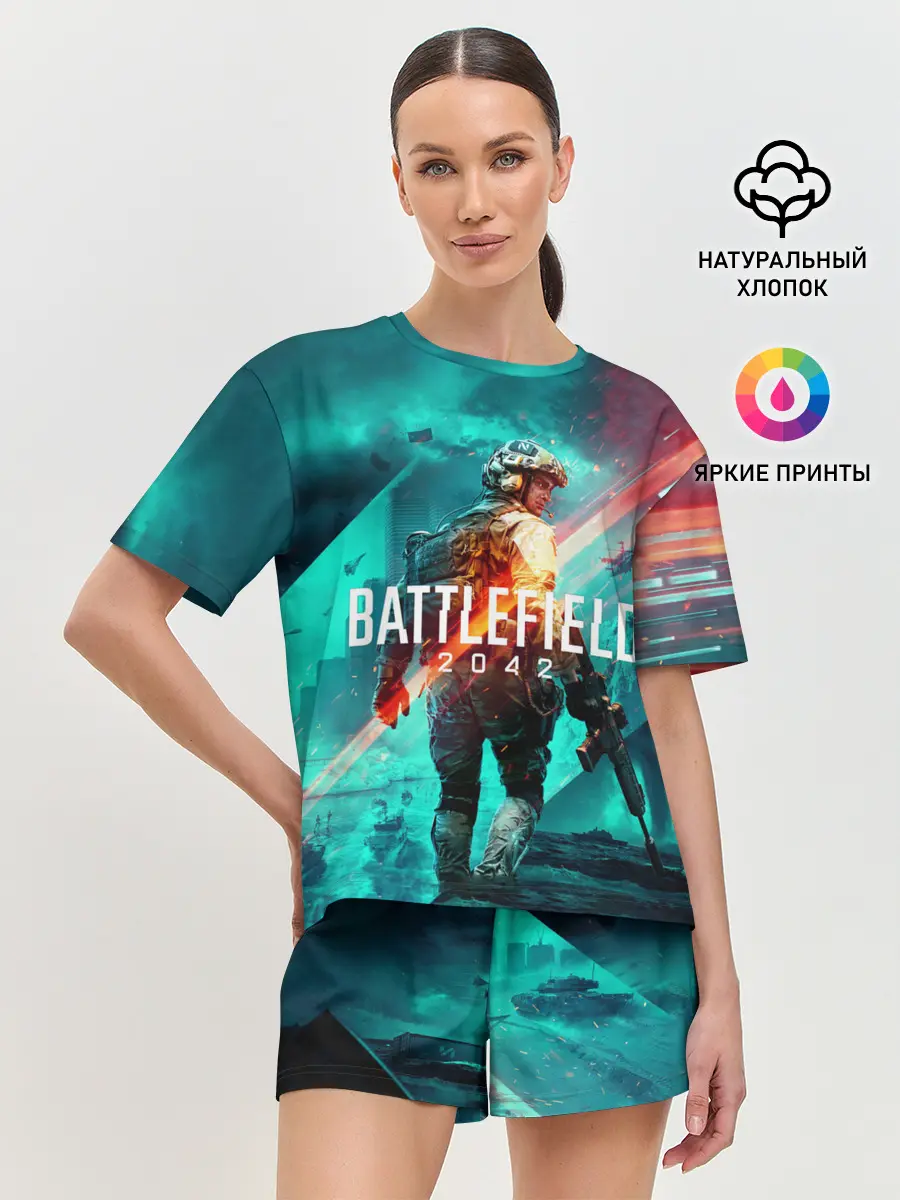 Женская пижама с шортами / Battlefield 2042 игровой арт