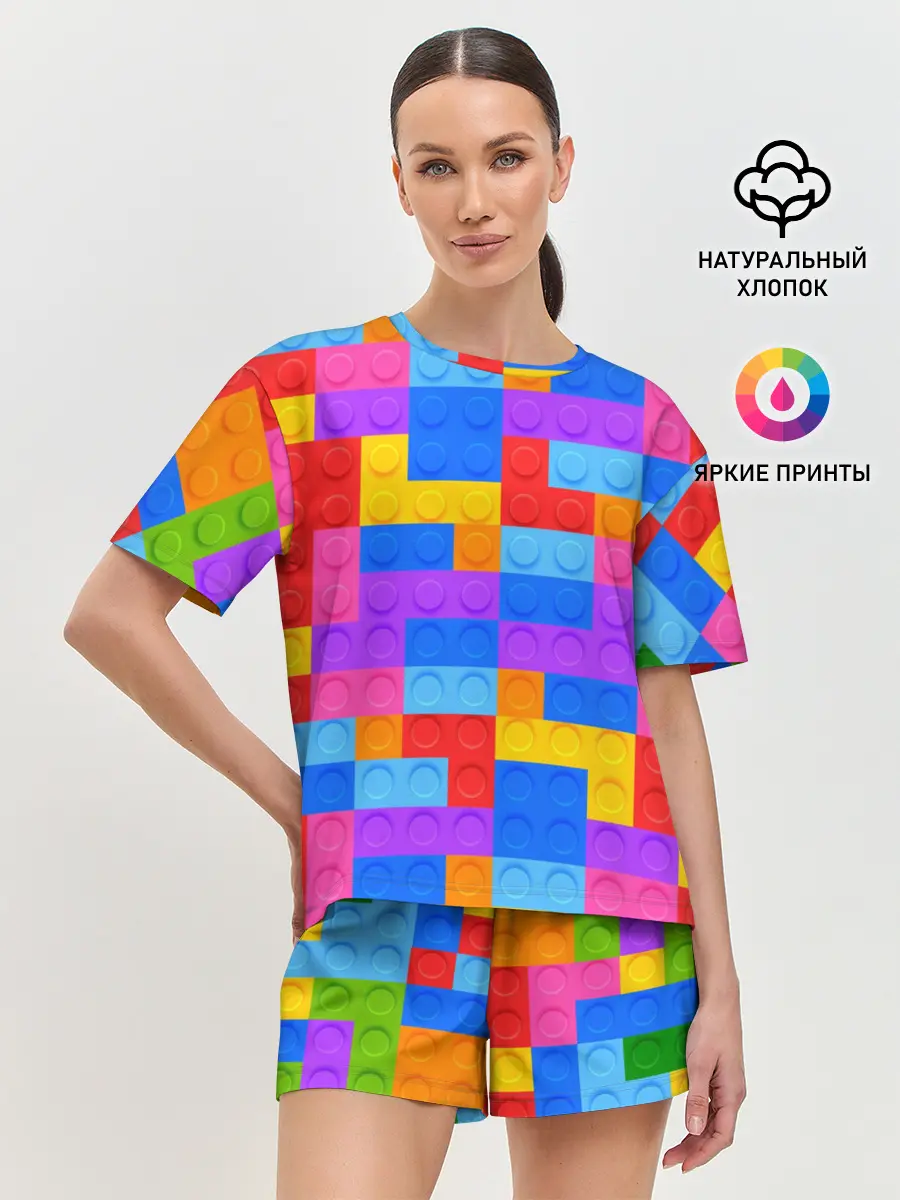 Женская пижама с шортами / Лего-го