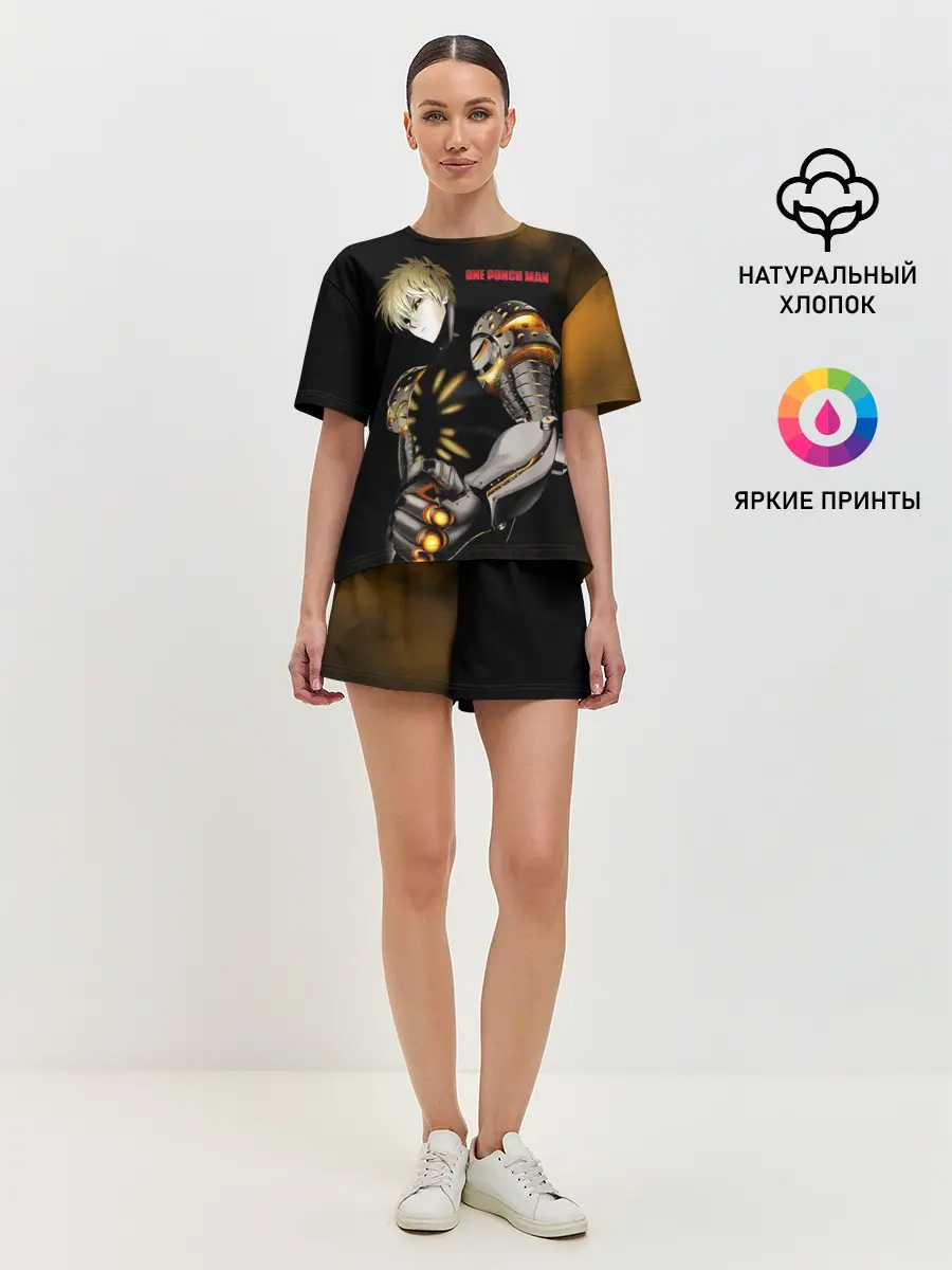 Женская пижама с шортами / Стальной Генос One Punch-Man