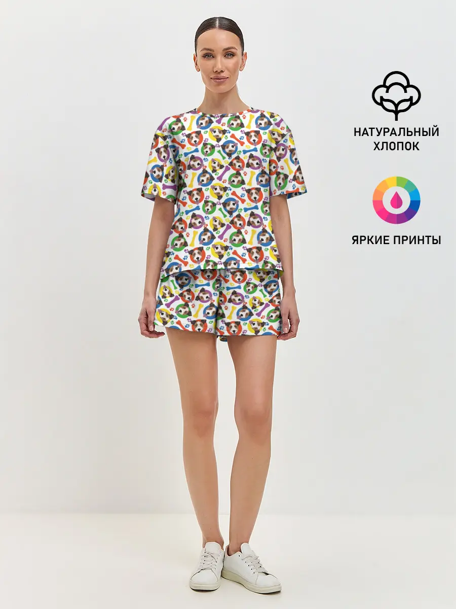 Женская пижама с шортами / Джек Рассел Терьер