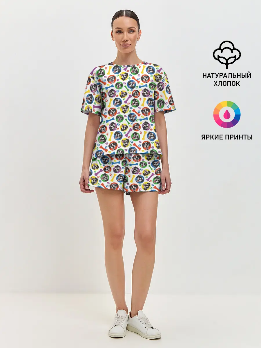 Женская пижама с шортами / Далматинец