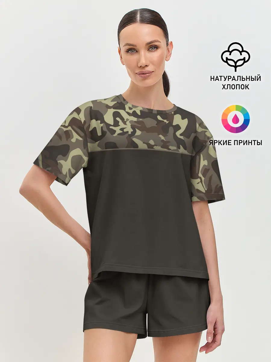 Женская пижама с шортами / Камуфляж 3.0