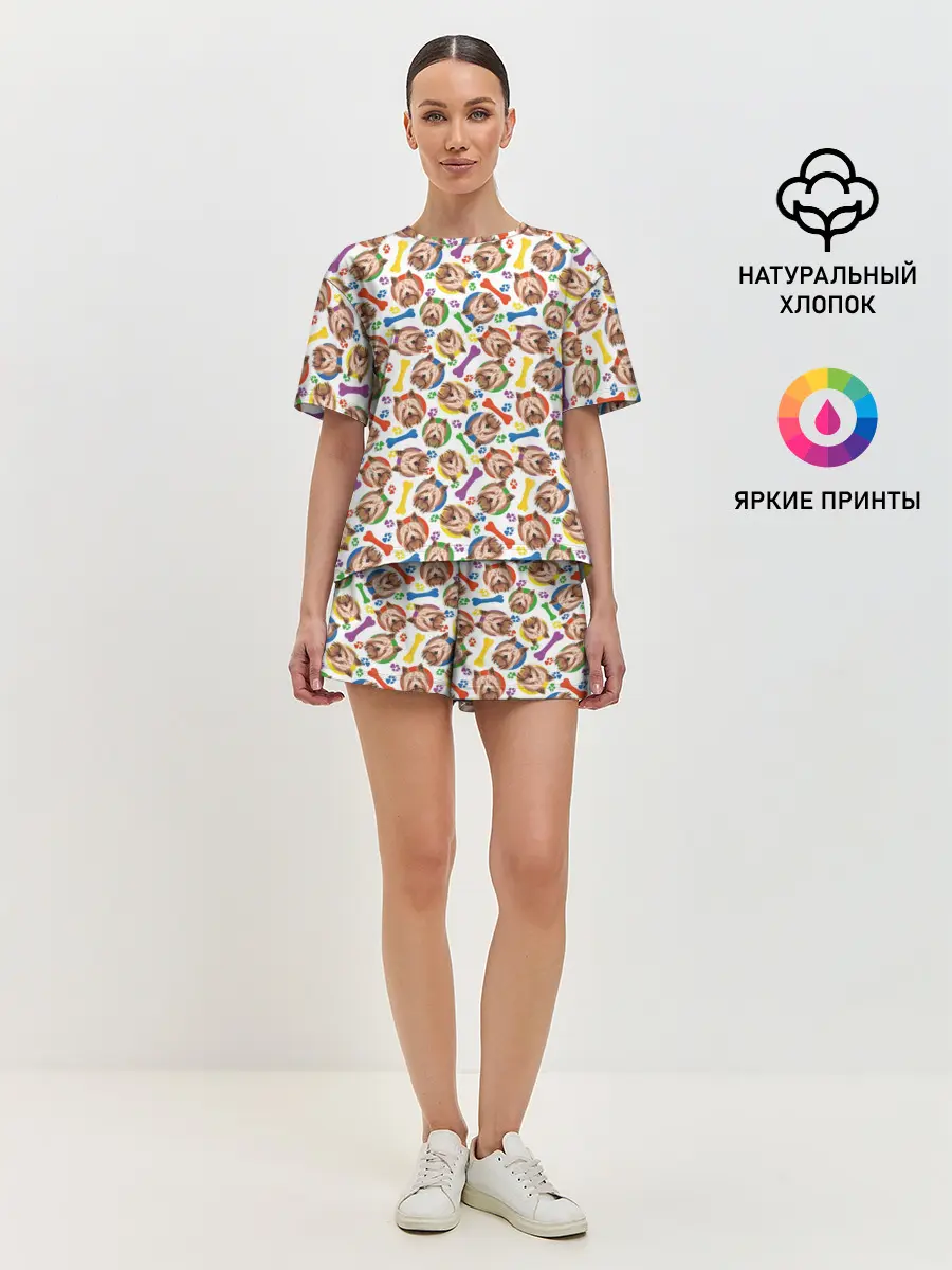 Женская пижама с шортами / Йоркширский Терьер