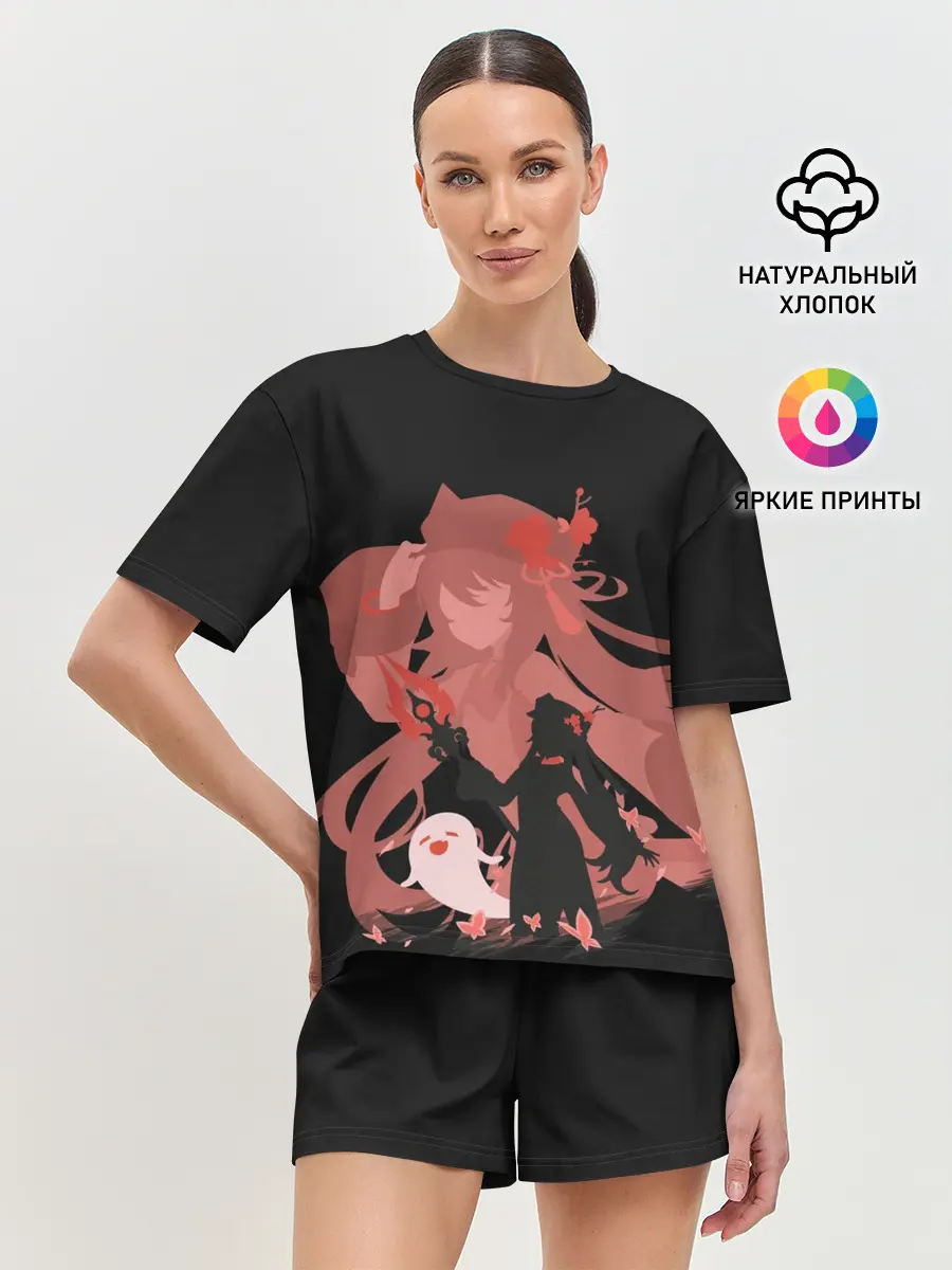 Женская пижама с шортами / Genshin Impact Hu Tao Tao